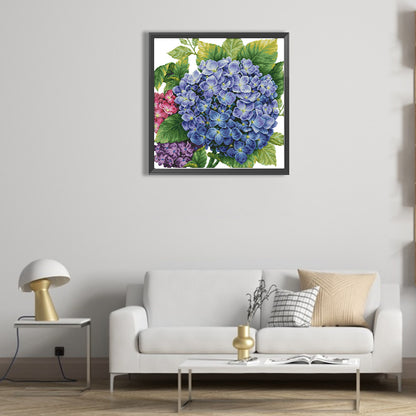 Hydrangeas - Full Round Drill Diamond Painting 50*50CM