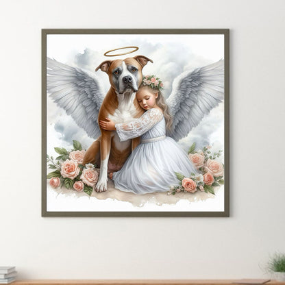 Angel Dog And Baby - Full Round Drill Diamond Painting 30*30CM