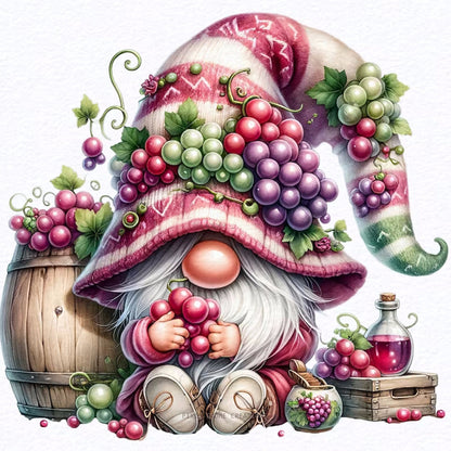 Fruit And Vegetable Gnomes - Full Round Drill Diamond Painting 30*30CM