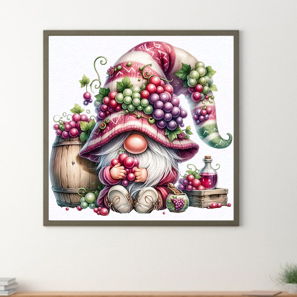 Fruit And Vegetable Gnomes - Full Round Drill Diamond Painting 30*30CM