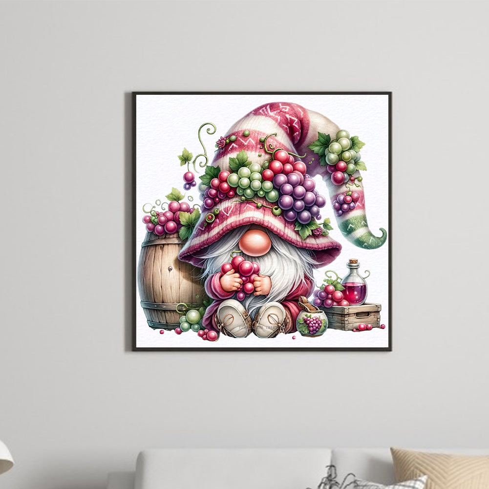 Fruit And Vegetable Gnomes - Full Round Drill Diamond Painting 30*30CM