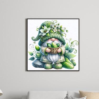 Fruit And Vegetable Gnomes - Full Round Drill Diamond Painting 30*30CM