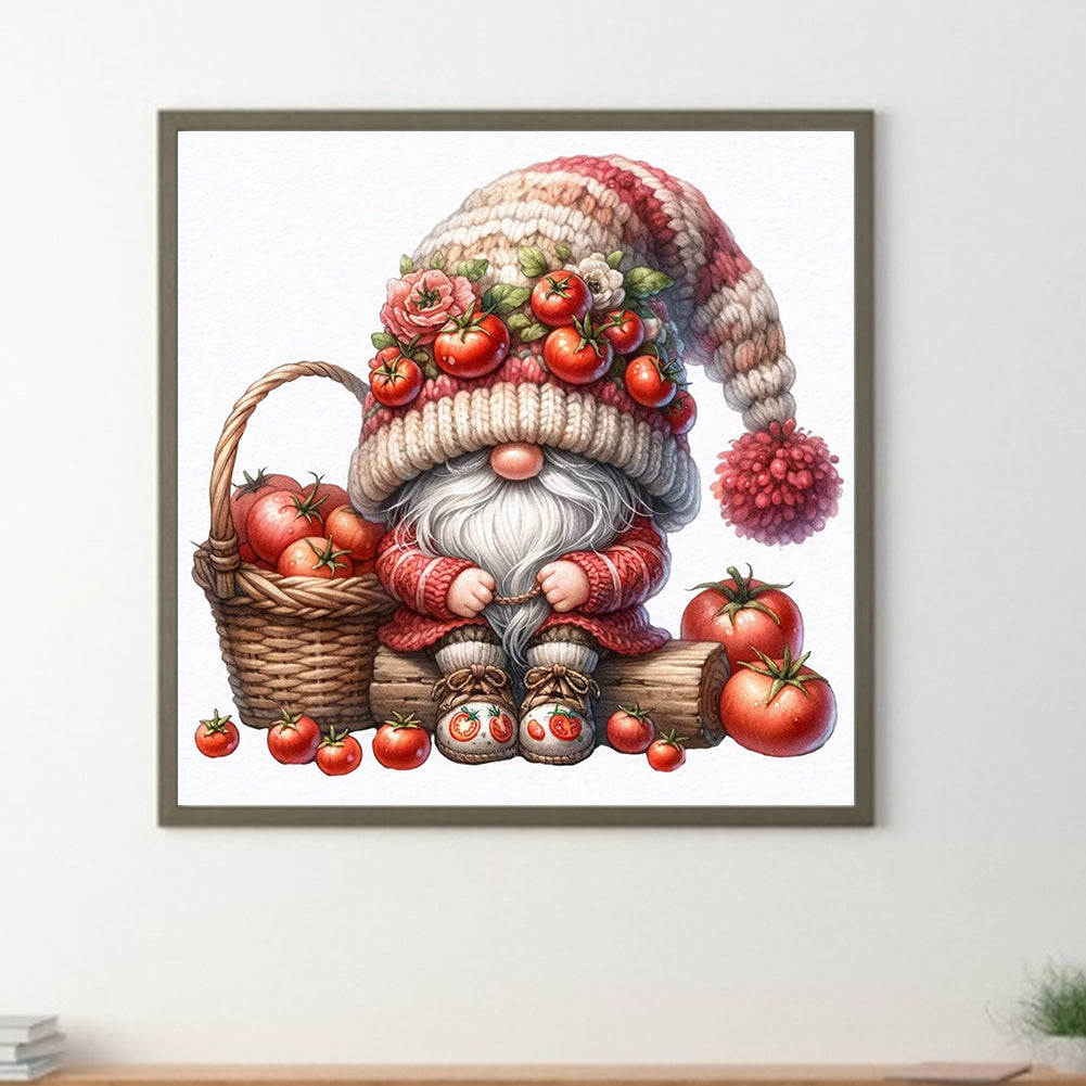 Fruit And Vegetable Gnomes - Full Round Drill Diamond Painting 30*30CM