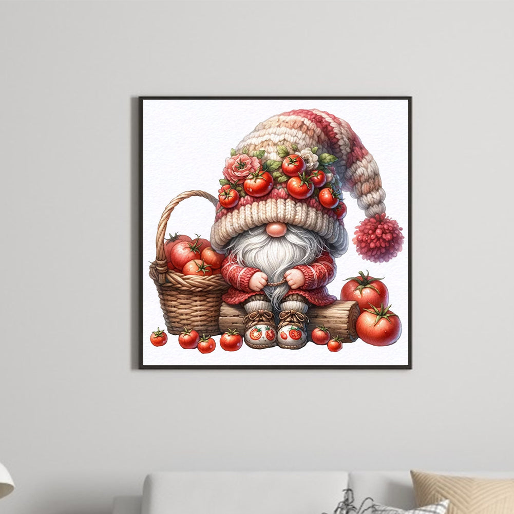 Fruit And Vegetable Gnomes - Full Round Drill Diamond Painting 30*30CM