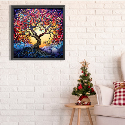 Glass Painting Lucky Tree - Full Square Drill Diamond Painting 40*40CM