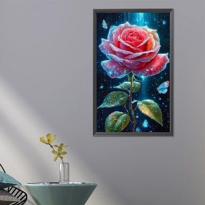 Water Drop Rose - Full Round Drill Diamond Painting 40*65CM