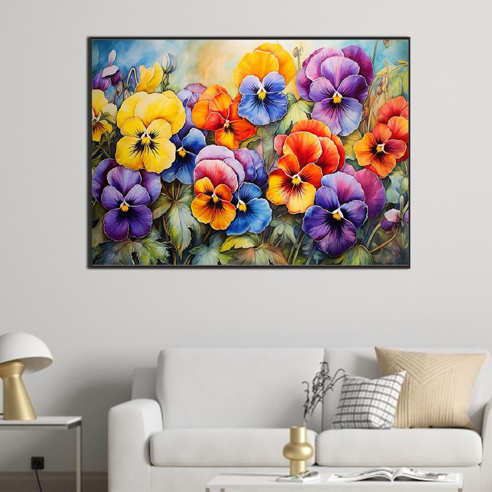 Pansy - Full Square Drill Diamond Painting 70*50CM