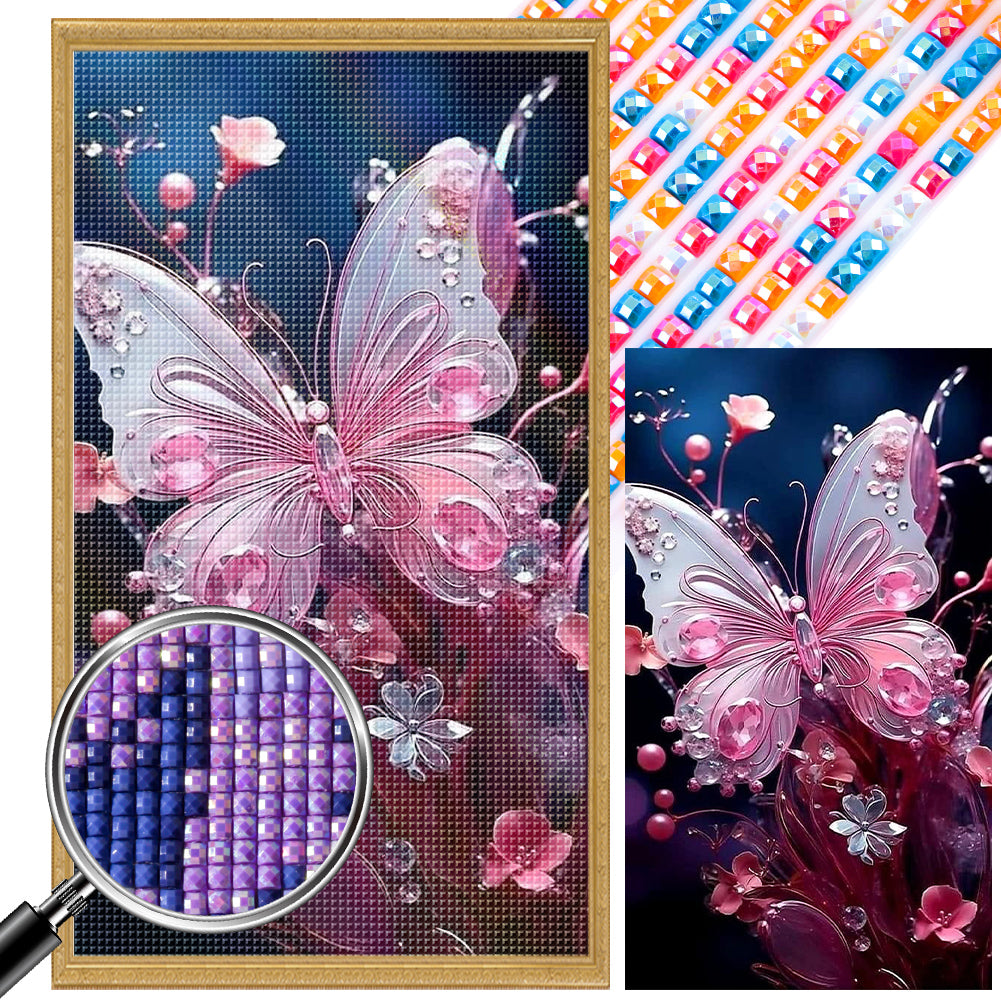 Jewel Butterfly - Full Square Drill Diamond Painting 40*70CM