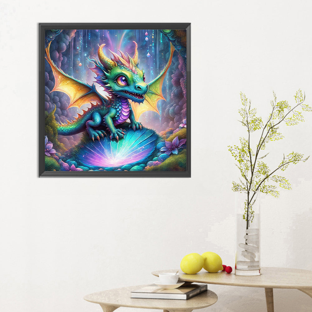 Multi-Colored Dragon - Full Round Drill Diamond Painting 30*30CM