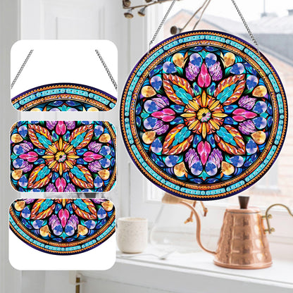 Acrylic Pattern Diamond Art Hanging Pendant Diamond Painting Decor(Kaleidoscope)