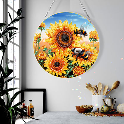 Acrylic Animal Diamond Art Hanging Pendant Diamond Painting Home Decor (Bee)