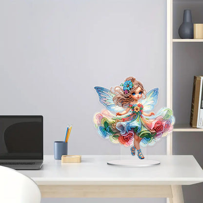 Acrylic Butterfly Girl Diamond Painting Tabletop Ornaments Kit Bedroom Decor