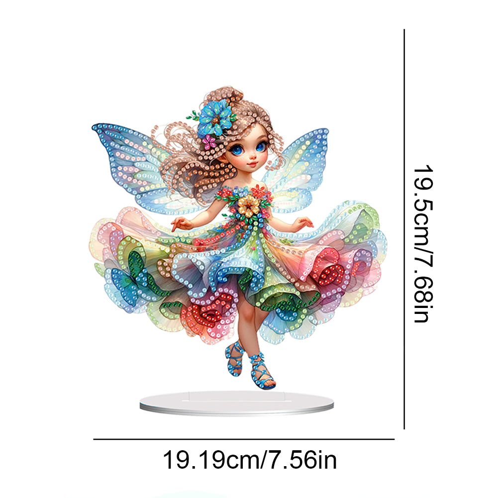 Acrylic Butterfly Girl Diamond Painting Tabletop Ornaments Kit Bedroom Decor