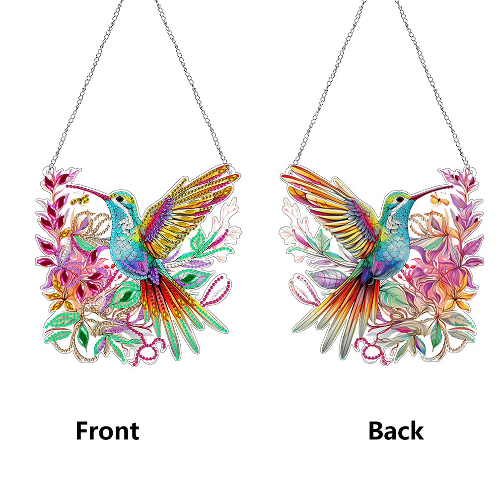 Acrylic Hummingbird 5D DIY Diamond Art Hanging Decorations Home Ornaments Kit