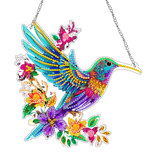 Acrylic Hummingbird 5D DIY Diamond Art Hanging Decorations Home Ornaments Kit