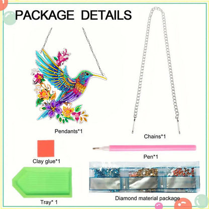 Acrylic Hummingbird 5D DIY Diamond Art Hanging Decorations Home Ornaments Kit