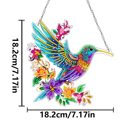 Acrylic Hummingbird 5D DIY Diamond Art Hanging Decorations Home Ornaments Kit