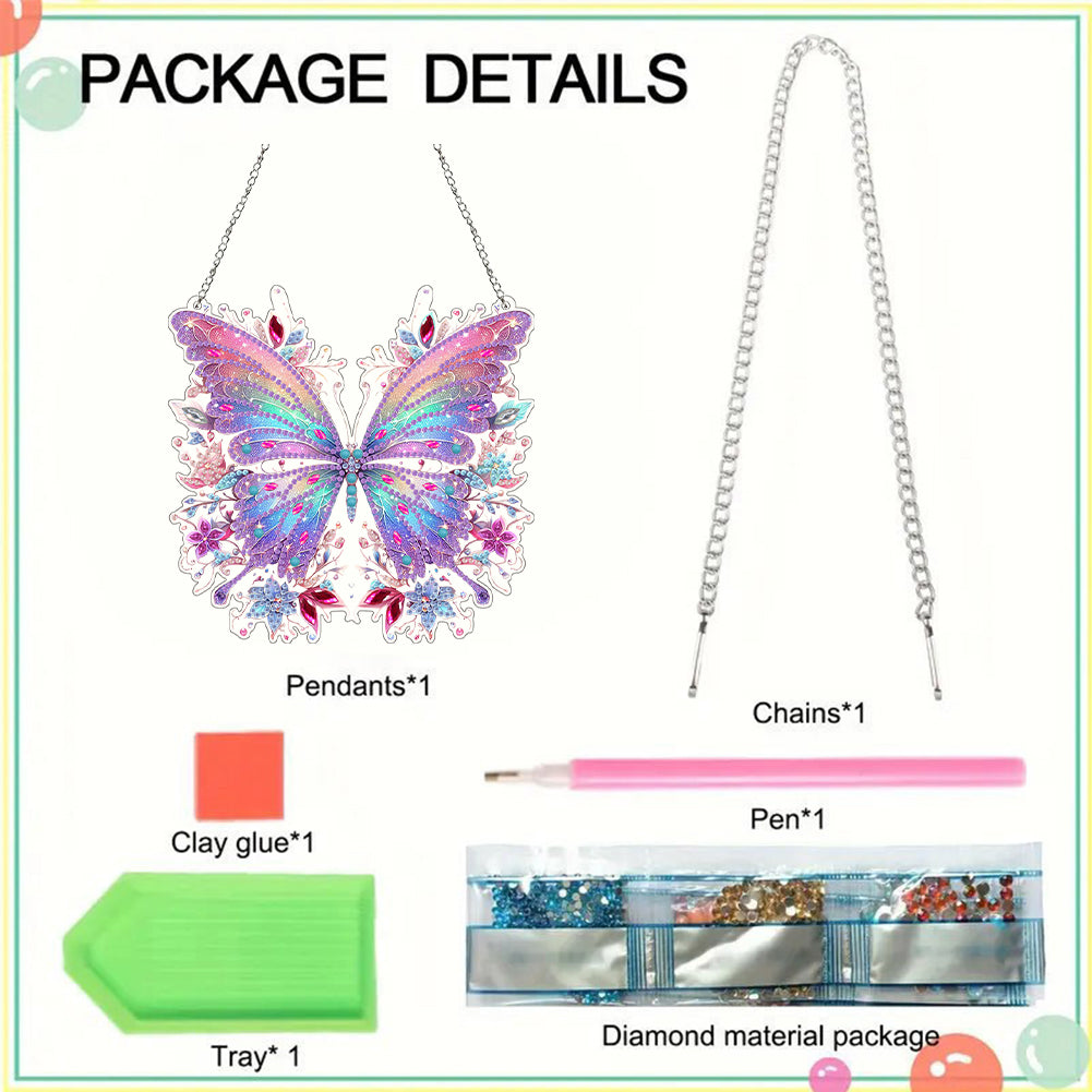 Acrylic Butterfly 5D DIY Diamond Art Hanging Decorations Home Ornaments Kit