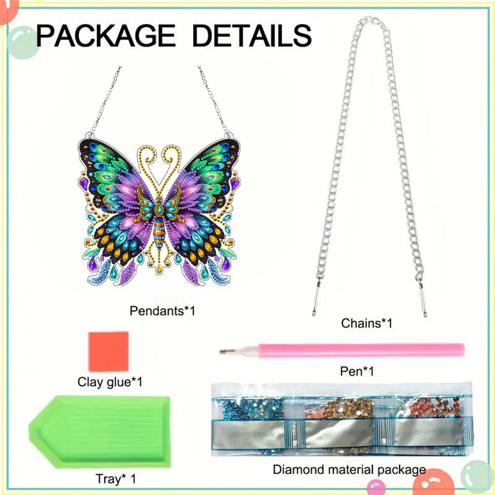 Acrylic Butterfly 5D DIY Diamond Art Hanging Decorations Home Ornaments Kit