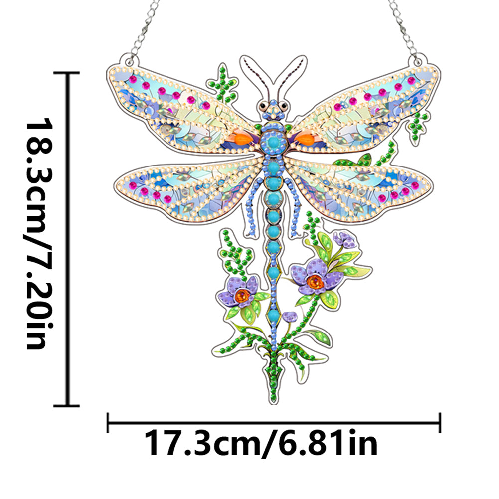 Acrylic Dragonfly 5D DIY Diamond Art Hanging Decorations Home Ornaments Kit