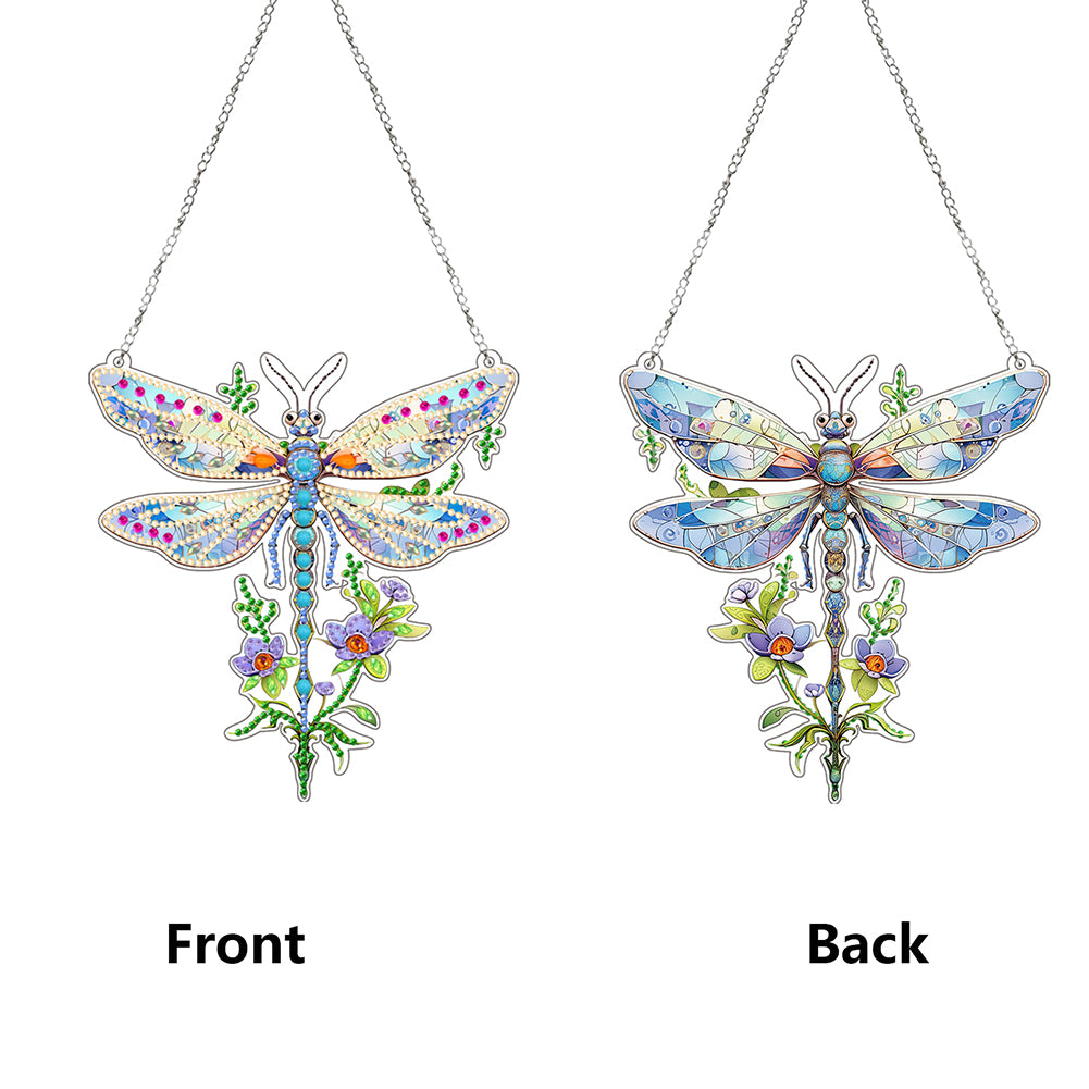 Acrylic Dragonfly 5D DIY Diamond Art Hanging Decorations Home Ornaments Kit