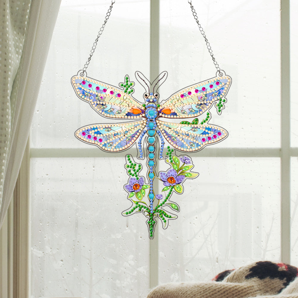 Acrylic Dragonfly 5D DIY Diamond Art Hanging Decorations Home Ornaments Kit