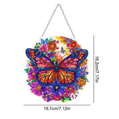 Double Sided Special Shaped Butterfly 5D DIY Diamond Art Pendant Home Decoration