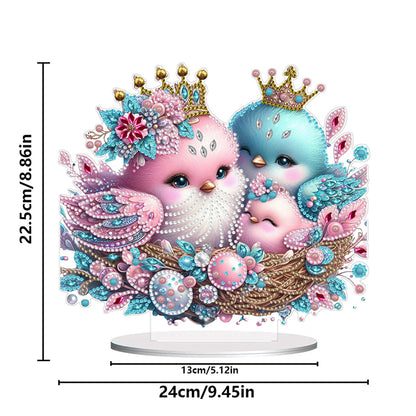 Double Side Special Shaped Cartoon Bird Diamond Painting Desktop Decorations