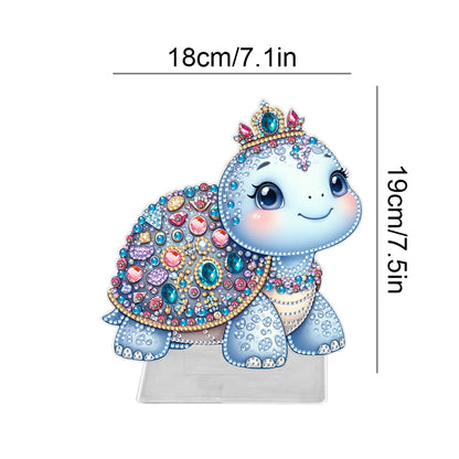 Marine Animal Special Shaped Diamond Painting Table Ornaments Kit (Blue Turtle)