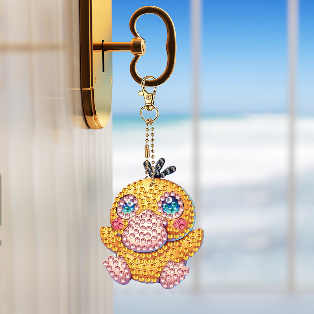 8Pcs Acrylic Double Sided Pokemon Diamond Painting Keychain for Beginners Adults