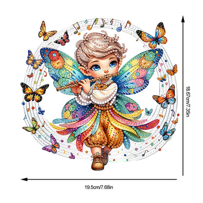 Acrylic Flute Butterfly Boy 5D DIY Diamond Art Diamond Painting Desktop Ornament