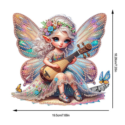 Acrylic Pipa Butterfly Girl 5D DIY Diamond Art Diamond Painting Desktop Ornament