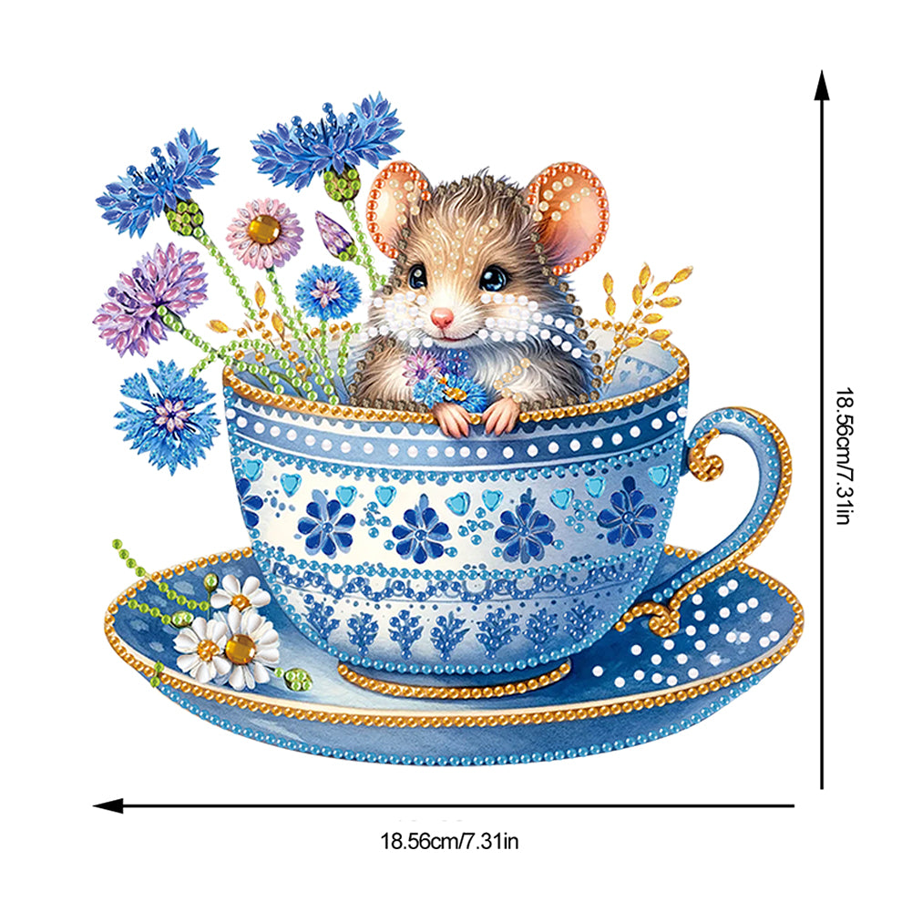 Acrylic Cup Mouse Table Top Diamond Painting Ornament Kits Bedroom Desk Decor