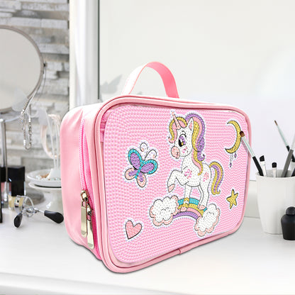 Cartoon 5D DIY Diamond Painting Makeup Bag Rhinestone Zipper Handbag Daily Purse