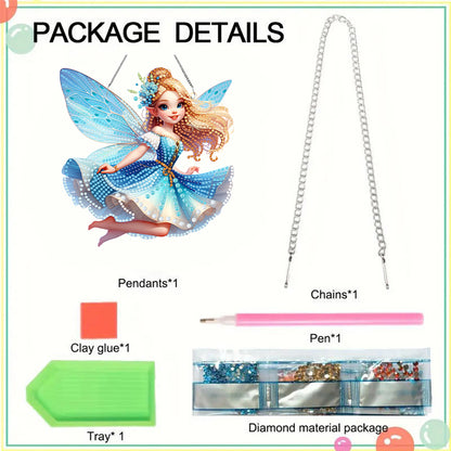 Acrylic Special Shaped Elf Girl Diamond Painting Hanging Decorations Home Decor