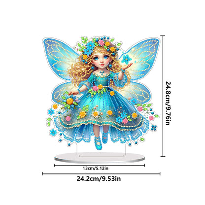 PVC Round Special Shaped Butterfly Fairy Diamond Painting Desktop Decorations