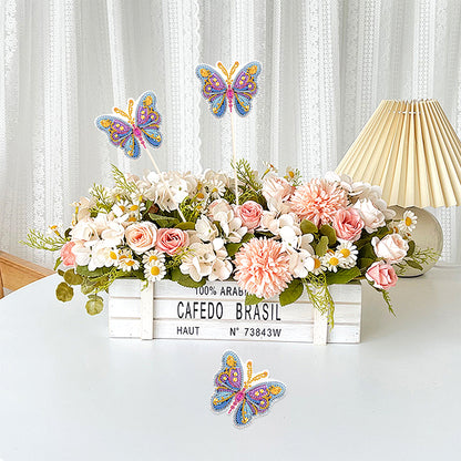 Special Shape Butterfly Garden Stake Diamond Art Craft Kits for Adults Beginners