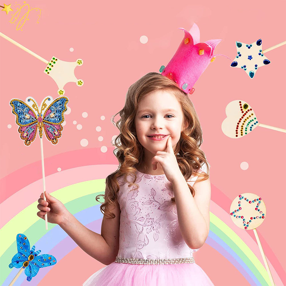 Special Shape Butterfly Garden Stake Diamond Art Craft Kits for Adults Beginners