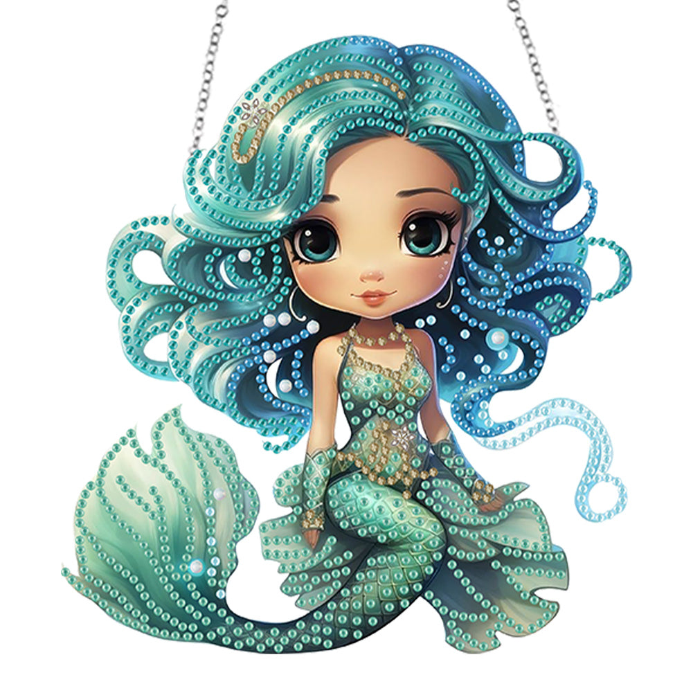 Acrylic Mermaid 5D DIY Diamond Art Hanging Decorations Home Ornaments Kit