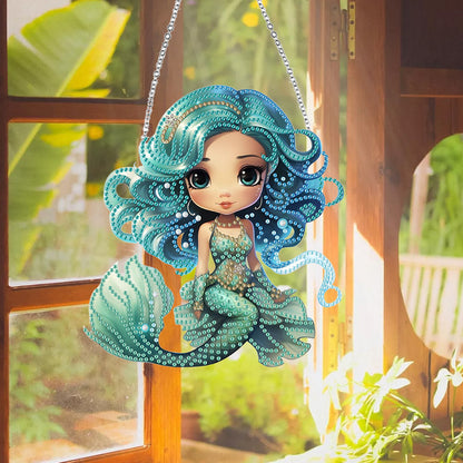 Acrylic Mermaid 5D DIY Diamond Art Hanging Decorations Home Ornaments Kit