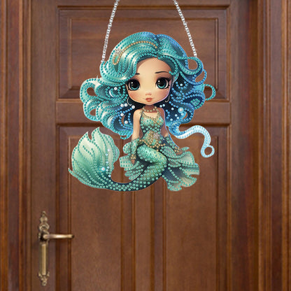 Acrylic Mermaid 5D DIY Diamond Art Hanging Decorations Home Ornaments Kit