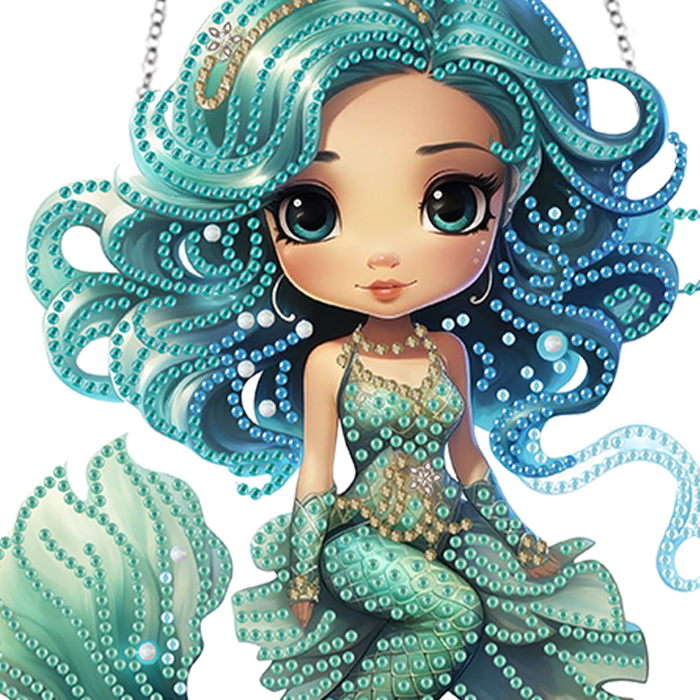 Acrylic Mermaid 5D DIY Diamond Art Hanging Decorations Home Ornaments Kit