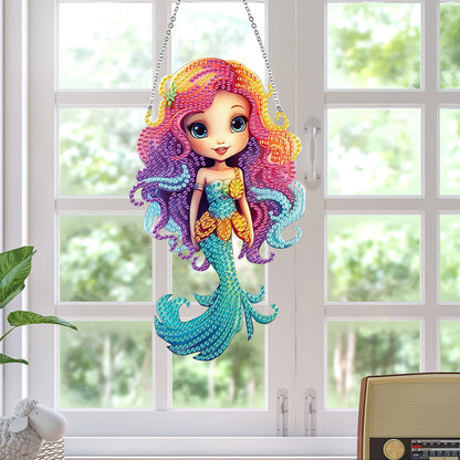 Acrylic Mermaid 5D DIY Diamond Art Hanging Decorations Home Ornaments Kit