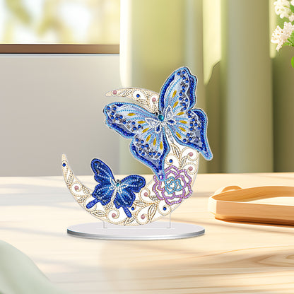 Double Side Special Shaped Moon Butterfly Desktop Diamond Painting Art Kits