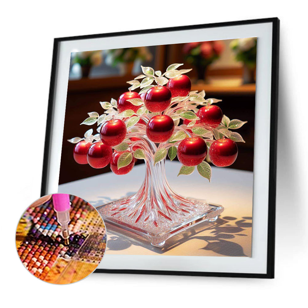 Fortune Apple Tree - Full Round Drill Diamond Painting 30*30CM