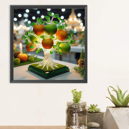 Fortune Apple Tree - Full Round Drill Diamond Painting 30*30CM