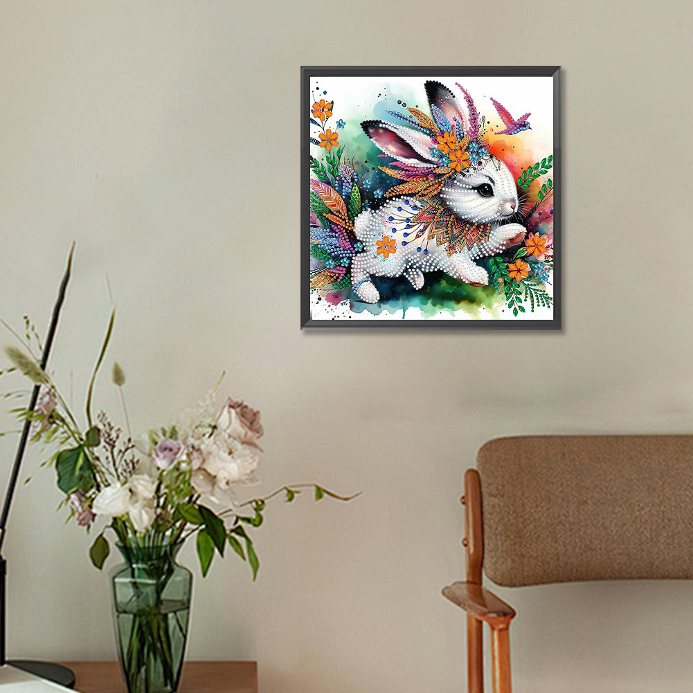 Indian Painted Rabbit - Special Shaped Drill Diamond Painting 30*30CM