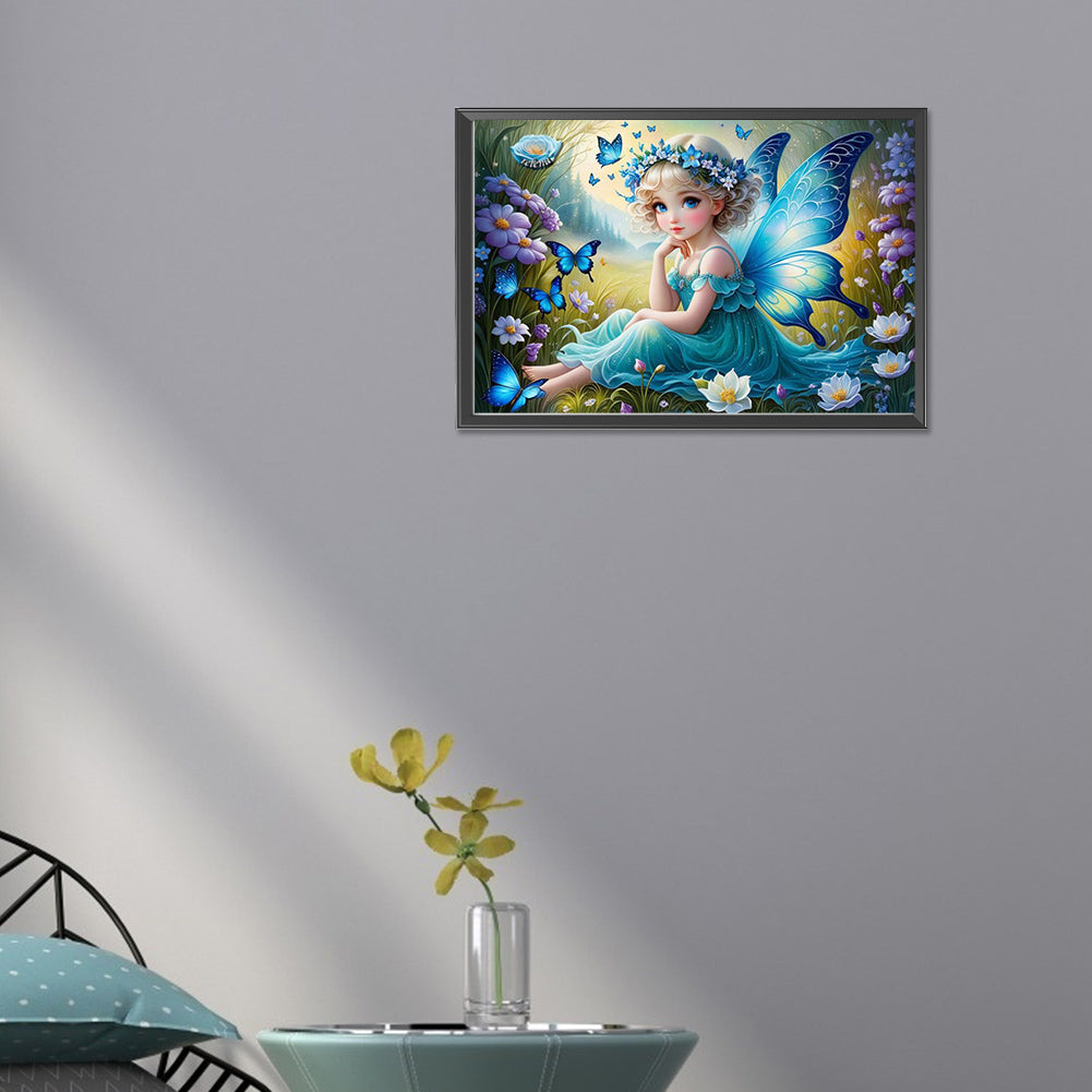 Butterfly Girl - Full Round Drill Diamond Painting 45*30CM