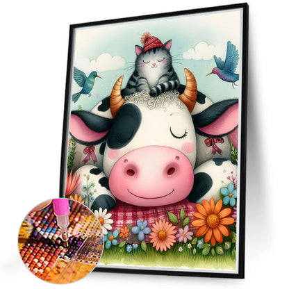 Dairy Cow - Full Round Drill Diamond Painting 40*50CM