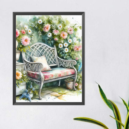 Garden Chair - Full Round Drill Diamond Painting 40*50CM